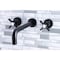 Kingston Brass Roman Tub Faucet, Matte Black, Wall Mount KS8020ZX - alternate 5